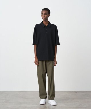 ATON SUPIMA AIR KANOKO | ポロシャツ - UNISEX BLACK