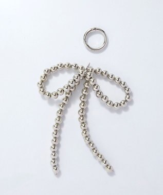 Phoebe シルバーボールリボンバッグチャーム シルバー