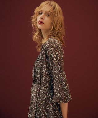 組曲 L プティフラワープリント ワンピース グレー系5