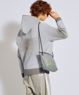 PW CIRCULUS 【手洗い洗濯可】【MEN】グラデーションニットフーディ ゴルフ グレー系