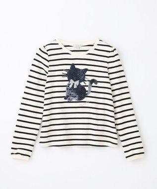 ANY KIDS ミラクルスパンコール Tシャツ ボーダー