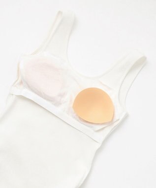 NAVE 【Nave・洗える/ストレッチ素材】ボディスーツ タンクトップ ホワイト系