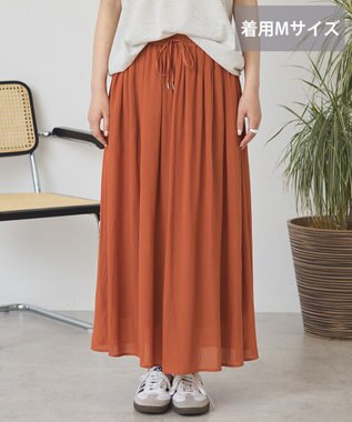 AMERICAN HOLIC 【選べる丈】接触冷感シフォンスカーチョ【WEB限定カラー有り】 Terracotta