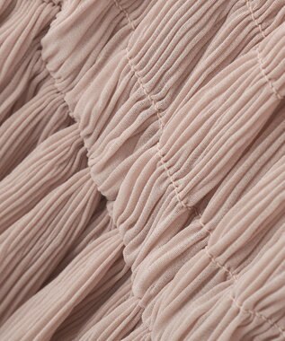 earth music&ecology 【2WAY】シャーリングフリルオフショルブラウス Pink Beige