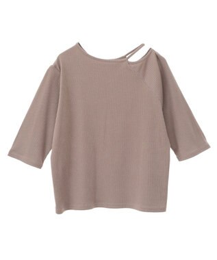 Green Parks ５分袖テレコリブプルオーバー Brown