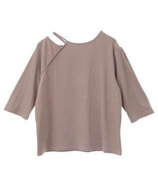 Green Parks ５分袖テレコリブプルオーバー Brown