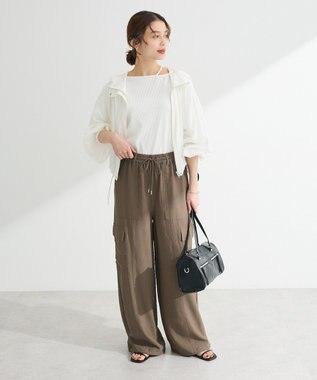 Green Parks ５分袖テレコリブプルオーバー Off White