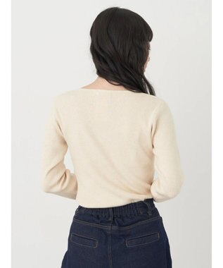 earth music&ecology ツイストリブラメニットプルオーバー Ivory