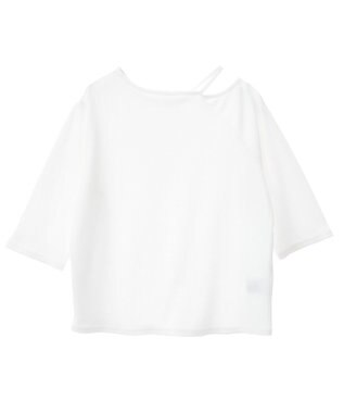 Green Parks ５分袖テレコリブプルオーバー Off White