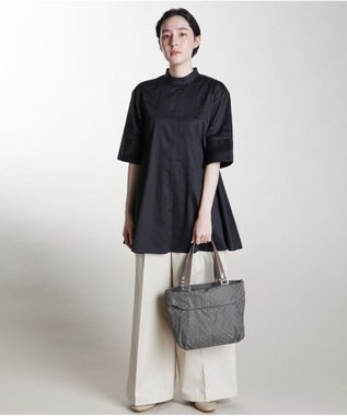 Y'SACCS Polka Dots 口折れ2wayトート Sサイズ グレー