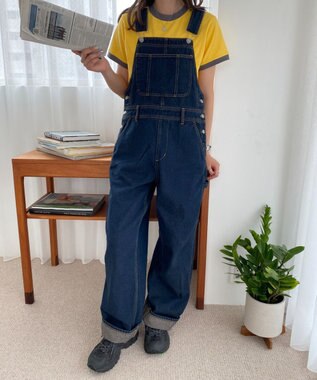 WEGO デニムオーバーオール デニム濃色