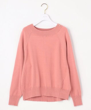 ANY SIS S 【CICA加工】ケーブルリブ ニット サーモンピンク