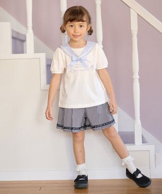 ANY KIDS マリン ショート パンツ ネイビーギンガムチェック