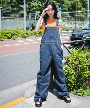 WEGO デニムオーバーオール デニム濃色