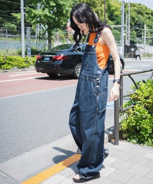 WEGO デニムオーバーオール デニム濃色
