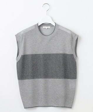 自由区 【カタログ掲載・アンサンブル対応・洗える】ラメシアープルオーバー ニット シルバー×グレー