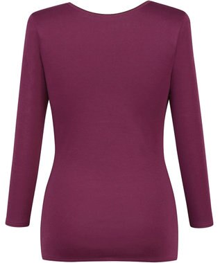 Wing あったかインナー 綿100％ やわらかな肌ざわり 毛玉になりにくい 型くずれしにくい 【綿の贅沢リッチ】 保温性 8分袖 長袖 秋 冬 EL4881 ウイング／ワコール ワイン