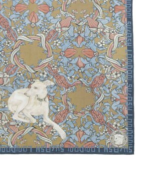 MOONBAT SWASH LONDON 大判シルクツイルスカーフ Tapestry 68×68cm 日本製 ディープブルー