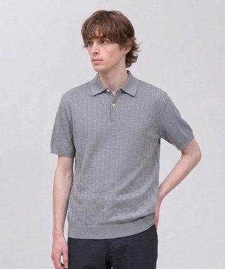 J.PRESS MEN 【オンオフ対応】シルクコットン ニットポロシャツ