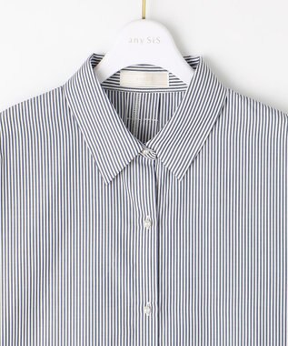 ANY SIS L 【UVケア】イージーケアドルマン シャツ ブルーストライプ