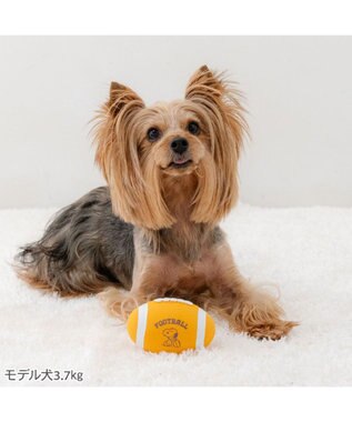 PET PARADISE スヌーピー ラグビー ラテックス トイ オレンジ
