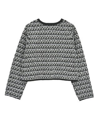 earth music&ecology ニットツイードジャケット Black