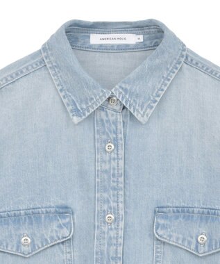 AMERICAN HOLIC Wポケットデニムシャツ Light Indigo