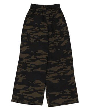 WEGO 【ウエストゴム/XSSMサイズ展開】ツイルイージーカーゴパンツ ブラック