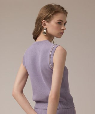 GRACE CONTINENTAL カノコニットトップ ラベンダー
