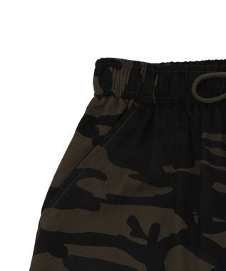 WEGO 【ウエストゴム/XSSMサイズ展開】ツイルイージーカーゴパンツ ブラック