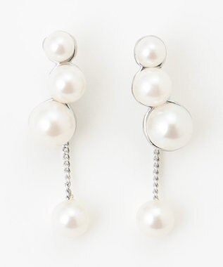 ICB パールラインピアス シルバー系