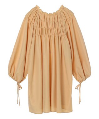 earth music&ecology シャーリングチュニック Beige