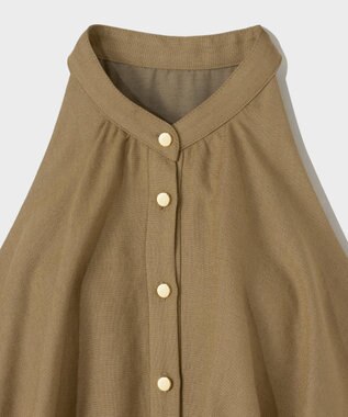 GRACE CONTINENTAL リネンライクホルタードレス ベージュ