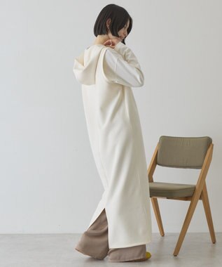 AMERICAN HOLIC スキッパーポンチパーカーワンピース Ivory