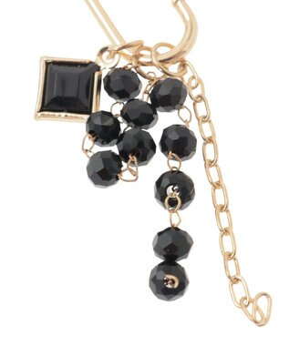 AMERICAN HOLIC チェーン ビーズピアス Black
