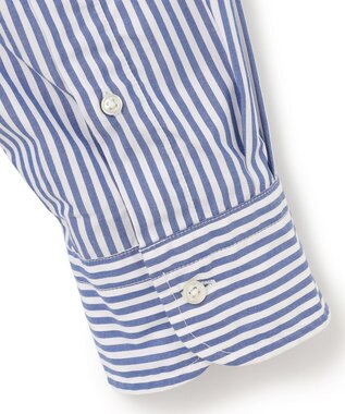 J.PRESS YORK STREET 【UNISEX】タイプライターストライプ バンドカラーシャツ ブルー系1