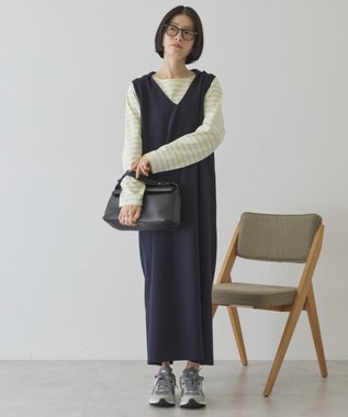 AMERICAN HOLIC スキッパーポンチパーカーワンピース Dark Navy