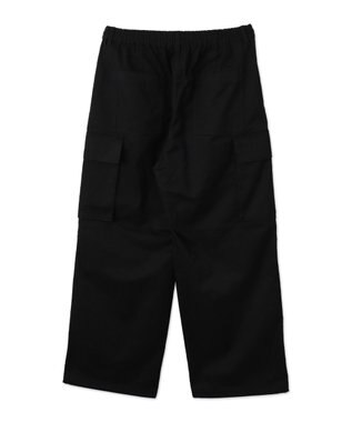 WEGO 【ウエストゴム】イージーワイドカーゴパンツ ブラック