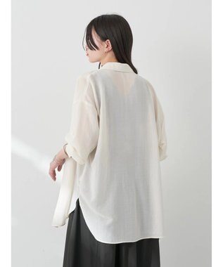 earth music&ecology シアーボーイズライクシャツ Off White