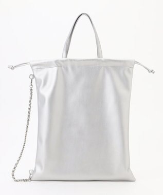 ICB 【2WAY】ドロストトートショルダー シルバー