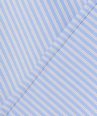 ANY SIS フリルスタンド シャツ ブルーストライプ