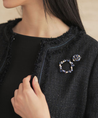 組曲 カラービジュー2セットブローチ