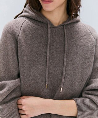 BEIGE， 【洗える】SEDONA / ウールカシミヤフーディーニット Taupe