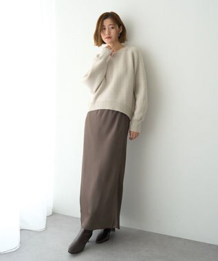 YECCA VECCA パールネックニット Light Gray