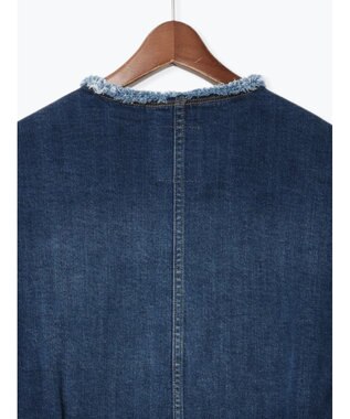 Te chichi ノーカラーデニムジャケット ブルー