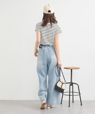 earth music&ecology 【接触冷感/洗濯機可】フレンチＴ Border Ivory