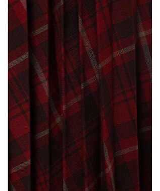 earth music&ecology すきな丈プリーツスカート Check RED