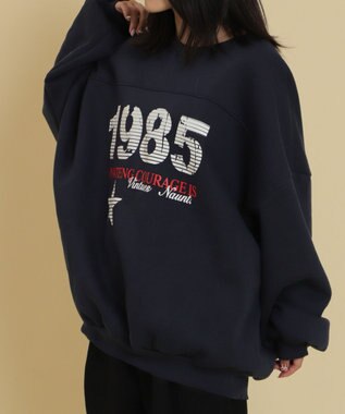 WEGO 1985ロゴビッグスウェット ネイビー