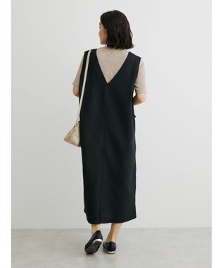 Green Parks ジレにもなる２ｗａｙＶネックジャンスカ Black