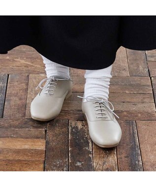 ing <ing>【WEB限定】ゴム紐レースアップシューズ オーク